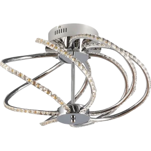 Люстра потолочная светодиодная «Ferli», 18 м², регулируемый белый свет, цвет хром