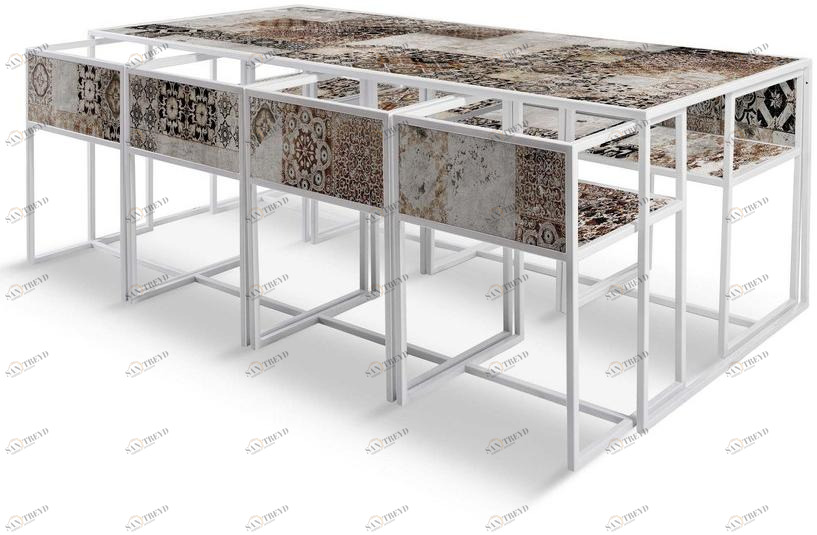 MOMENTI Прямоугольный стол из крашеного металла Crazy home furniture - square collection sun-id-1489090