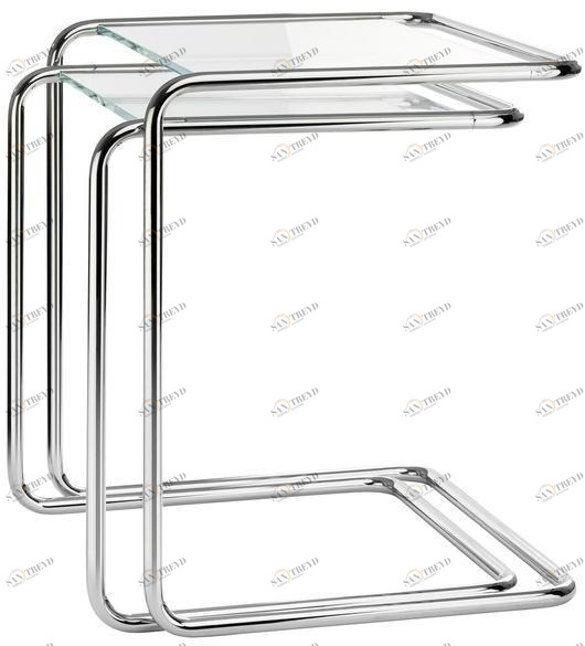 Thonet Штабелируемый сервисный стол из стали и стекла B 97 sun-id-1415171