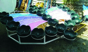 12391 цветочница декоративная в виде Бабочки с термо-чашами. конструкция вертикального озеленения LAB.Space