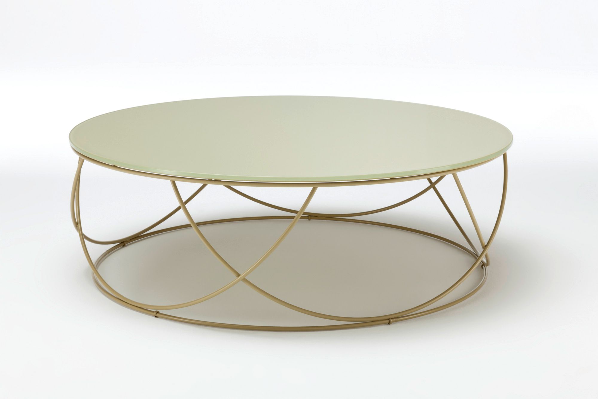 Низкий круглый стол из стали и стекла Rolf Benz ROLF BENZ 8770 ARCH-00028104 - Вид №3