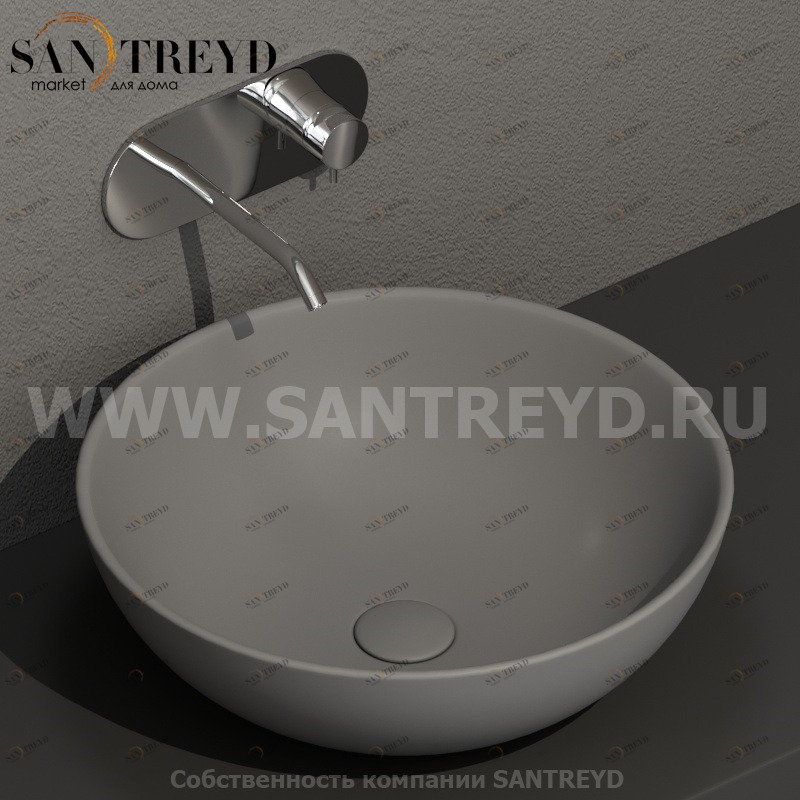 430389 Накладная раковина на столешницу  круглая Kerasan Nolita
