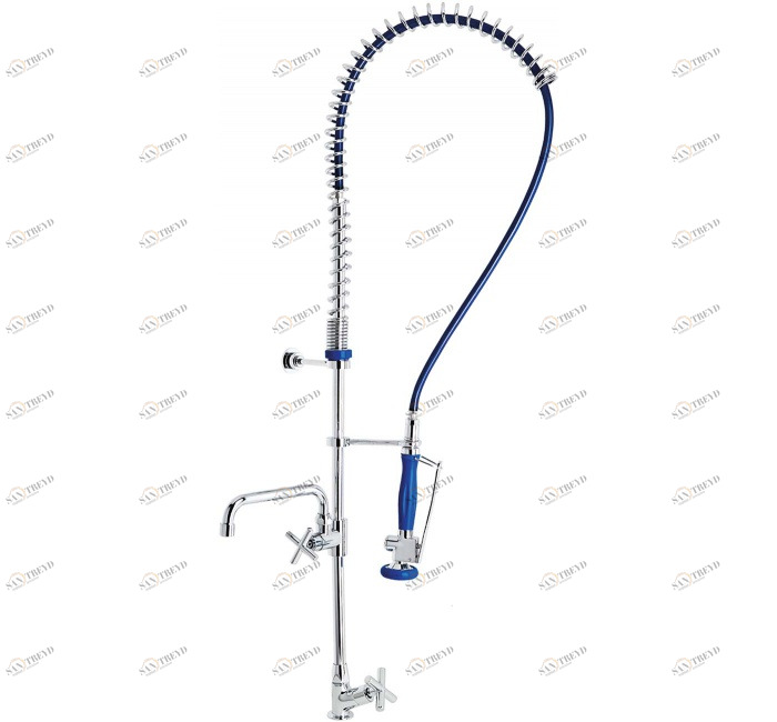 GENEBRE 1737 04 КОЛОНКА ВЫСОКОГО ПРЕДВАРИТЕЛЬНОГО ОПОЛАСКИВАНИЯ С ВЕРТИКАЛЬНЫМ КРАНОМ И НАНЕСЕНИЕМ 