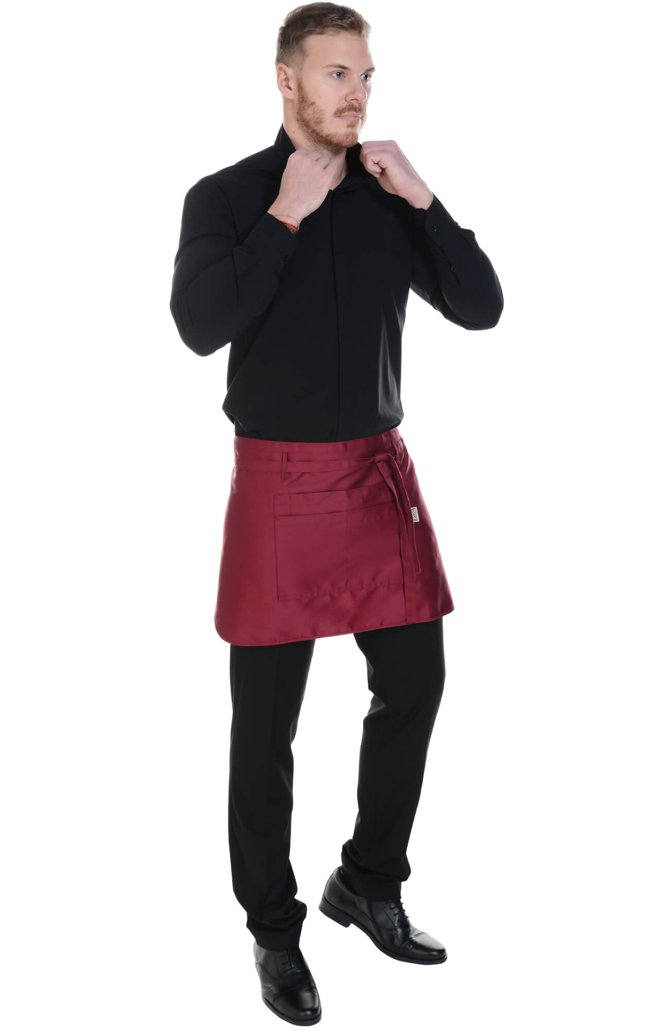 59926 Фартук  укороченный, цвет burgundy BARISTA  Одежда для официантов  размер  - Вид №10