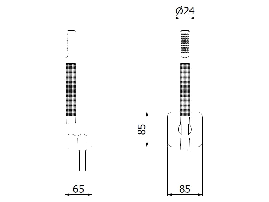 Настенный ручной душ с держателем IB C-67 ARCH-00086937 - Вид №13