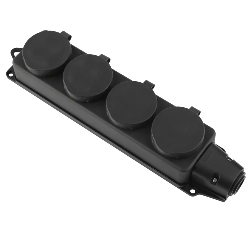 Каучуковая колодка Duwi на 4 розетки с защитой IP44 86245672 STLM-1437588