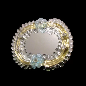 1646 ORIGINALMURANOGLASS Настольное Венецианское Зеркало Король Ричард - Цветы - Муранское стекло  см