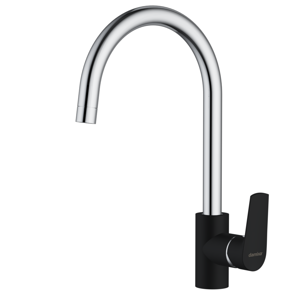 790720000 смеситель для кухни двухцветный черный Damixa Origin Balance  - Вид №1