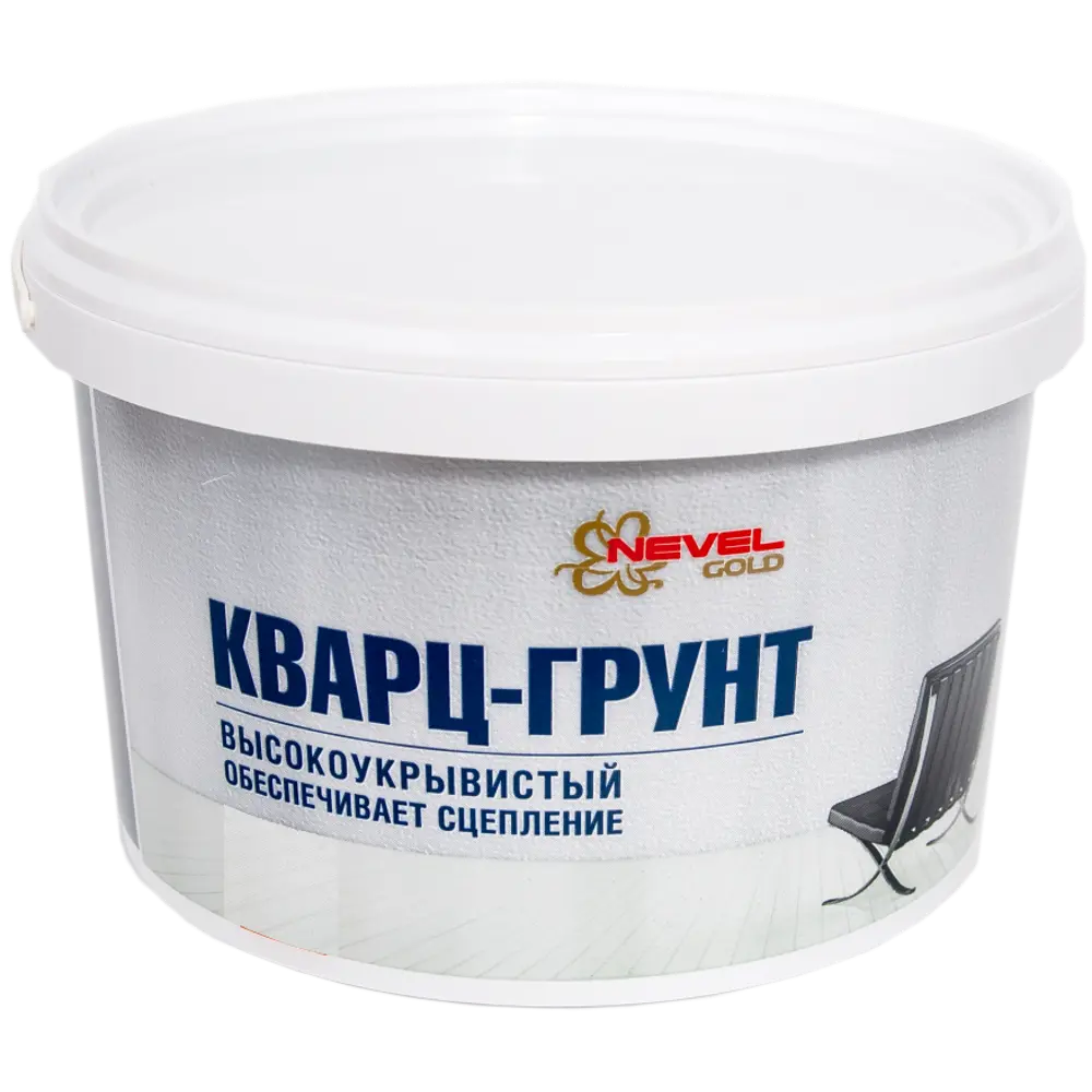Кварц-грунт высокоукрывистый Nevel Gold цвет белый 7 кг STLM-2034275