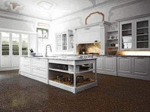 Cesar Лакированная кухня с островом Elite