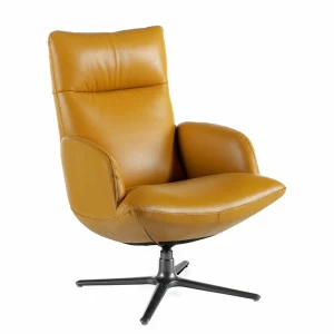 Кресло поворотное KF-A013-M5658 горчичное от Angel Cerda ANGEL CERDA ДИЗАЙНЕРСКИЕ 321430 Коричневый