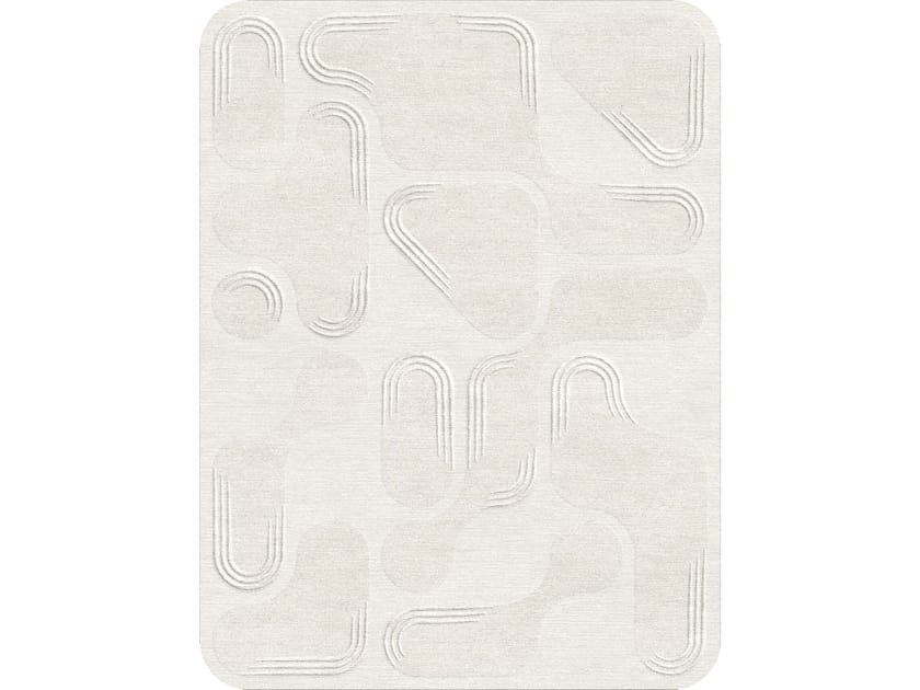 Бамбуковый Шелковый прямоугольный ковер Tapis Rouge Typo ARCH-00080894