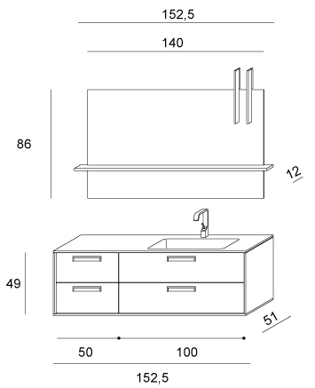 Summit 2.0 – 10 Mastella  Summit 2.0  Комплект мебели для ванной - Вид №7