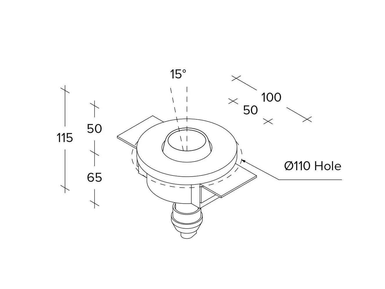 Поворотный гипсовый встраиваемый светильник для подвесных потолков Tecnico LELANTO ARCH-00051216 - Вид №8