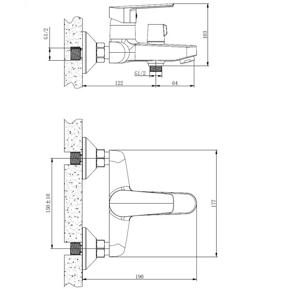 Смеситель ESKO Porto PO54 для ванны с хромированным покрытием 89373456 STLM-1459930 - Вид №5