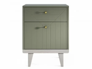 Прикроватная тумбочка дизайнерская оливковая Thimon THE IDEA  210323 Зеленый