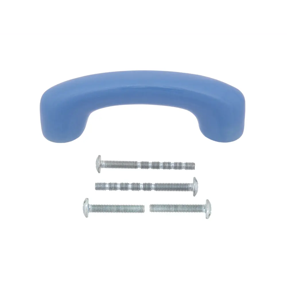 86899285 Ручка-скоба мебельная Porcellana ЦАМ 64 мм цвет синий STLM-1011914 PALLADIUM  - Вид №2