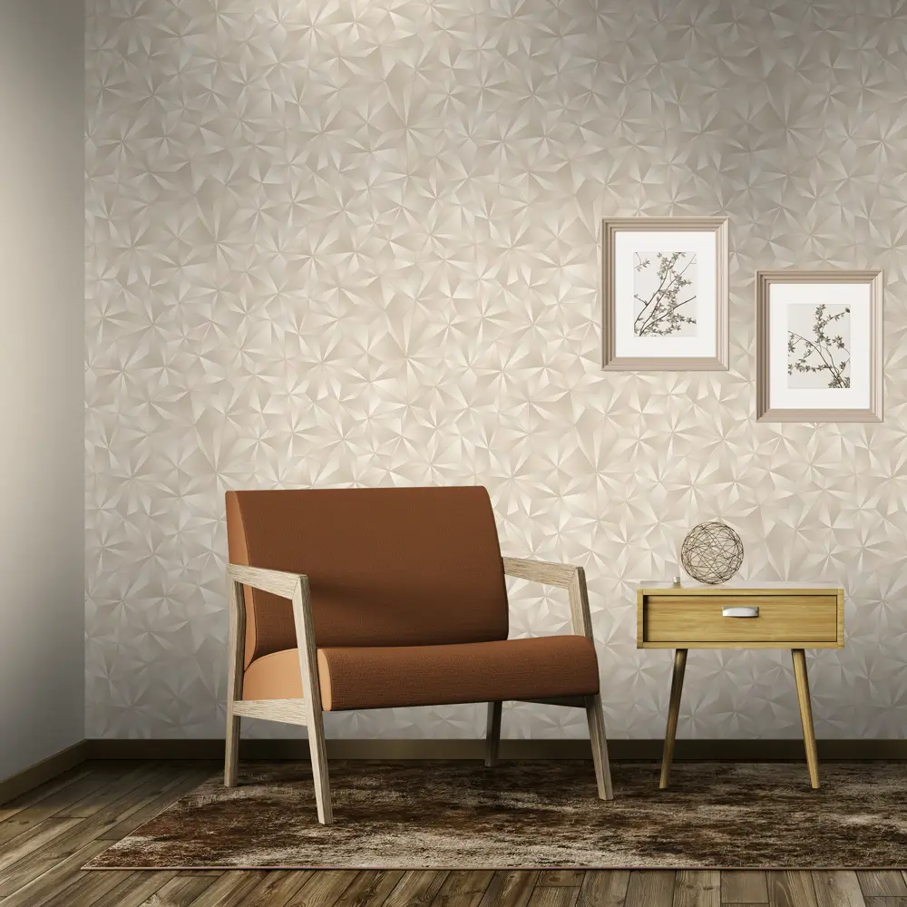 Обои флизелиновые Ornamy L Etoile бежевые 1.06 м 8015-01 L'etoile STLM-2192987 - Вид №3