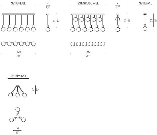 Aiardini Светодиодный подвесной светильник из латуни Lolita sun-id-1460375 - Вид №4