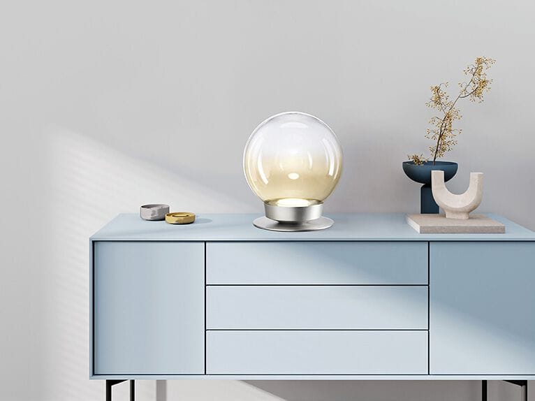 Алюминиевая и стеклянная светодиодная настольная лампа с диммером Miloox Jotto ARCH-00017751 - Вид №1