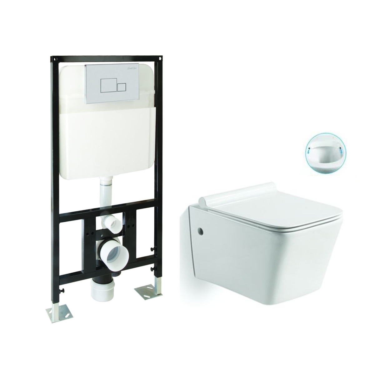 Подвесные унитазы SL-5004 + SL-01 SANTILINE 