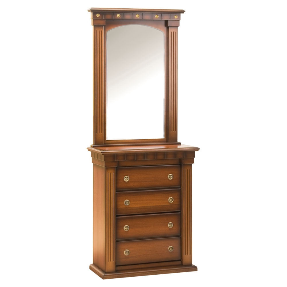 11160,71002 Тумба для обуви с зеркалом Тауэр Орех BOGACHO 4627138239179, 4627138191040