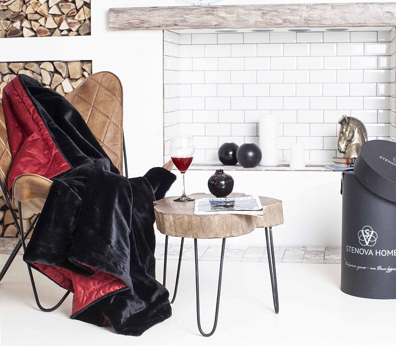 Victoria Stenova 111171 ПЛЕД меховой BLACK RUBY  - Вид №1