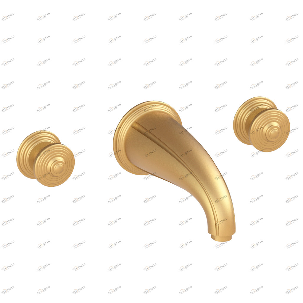 C39-1303 C39-1303 Настенный комплект для раковины на 3 отверстия АЛИЗЕ КАННЕЛЕ Cristal & Bronze ALIZÉ CANNELÉ 