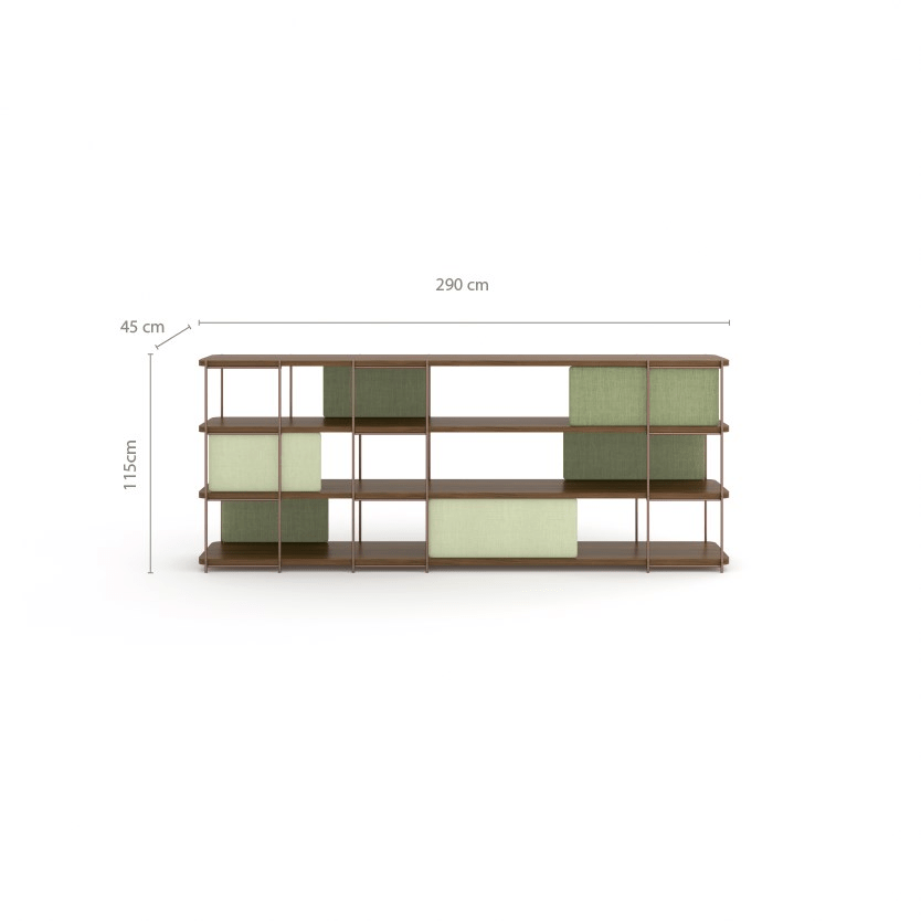 Momocca Модульный двухсторонний книжный шкаф Julia Ja05 - Вид №9