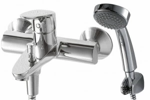 Смеситель для ванны с коротким изливом и аксессуарами DROP F64898C-B bravat