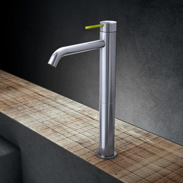 Radomonte Смеситель для раковины, однорычажный, настольный, из нержавеющей стали Toki Tki3 - Вид №1