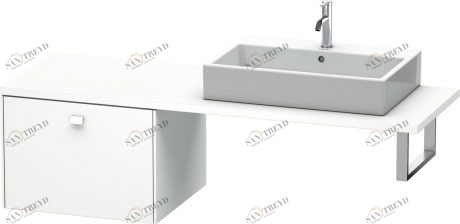 BR513301818 Brioso Шкафчик для консоли Белый матовый, декор Duravit