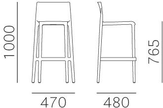 Pedrali Штабелируемый табурет из полипропилена Volt 678 - Вид №10