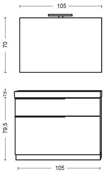 Mobiltesino Мебель для умывальника из фанерованной древесины с зеркалом Fly sun-id-1408719 - Вид №1