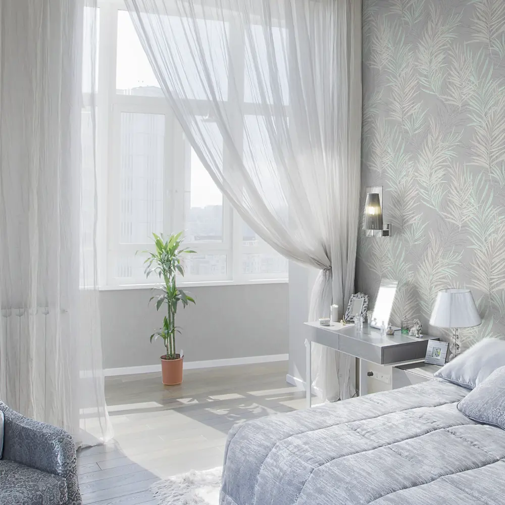 Московская обойная фабрика Дайкири - серые флизелиновые обои с растительным орнаментом 89367497 STLM-0829396 - Вид №3