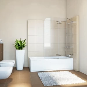 Шторка на ванну 120x160 GV-862A прозрачное стекло 6 мм GUTEWETTER TREND PEARL