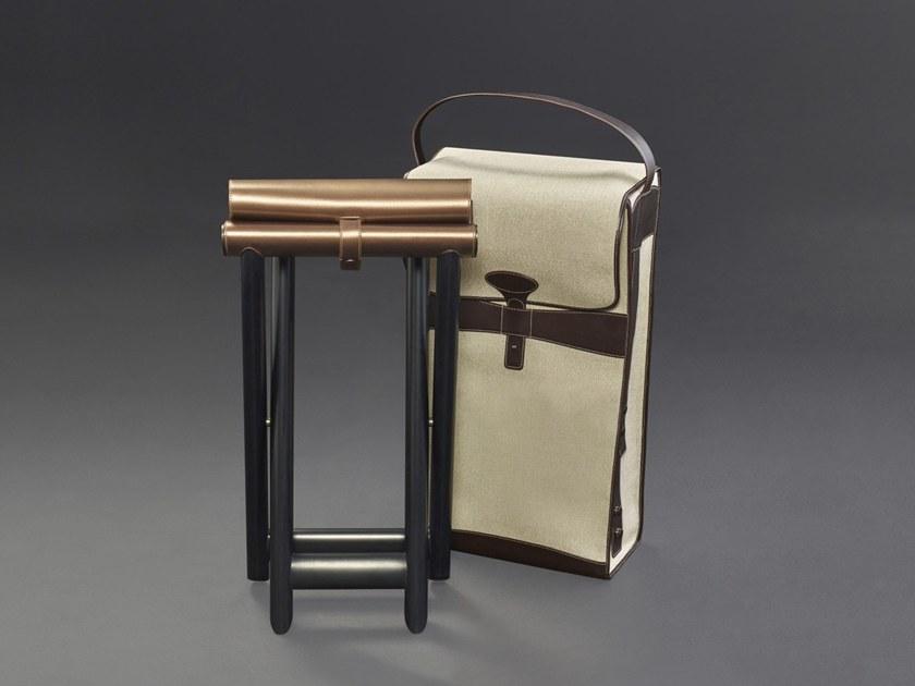 Promemoria Низкий складной табурет из клена и кожи sun-id-1428034 - Вид №2