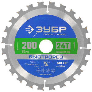 Диск пильный ЗУБР БЫСТРОРЕЗ 36901-200-30-24_z01 9123068