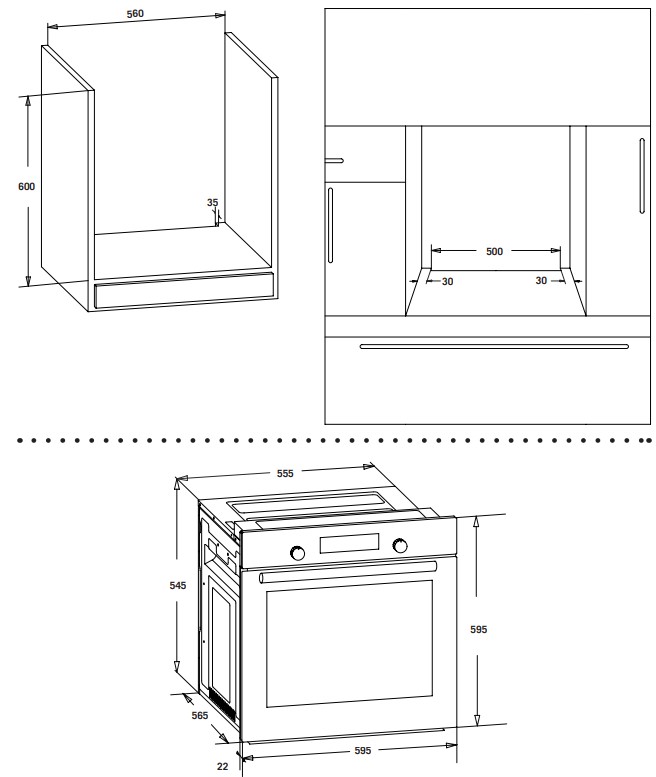 9182378 Электрический духовой шкаф Delvento V6EB56000 черный STDN-0017408 - Вид №5