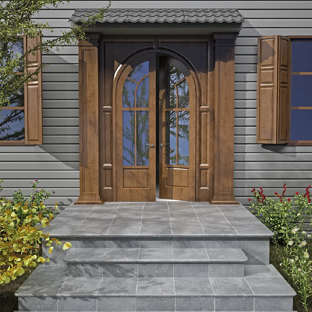 Santreyd Stone Gris - угловая ступень из керамогранита 33×33 см 88945129 STLM-0945544