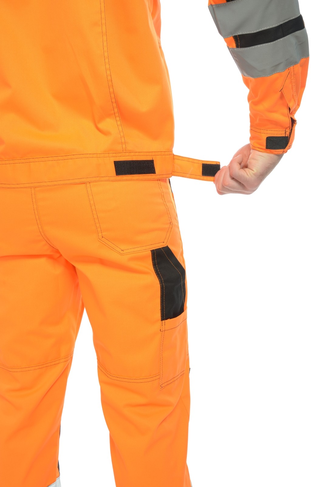 61869 Костюм "Профессионал-2" с СВП оранжево-черный  Летняя спецодежда  размер 60-62/170-176  - Вид №10