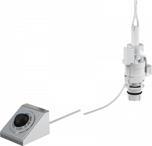 Кнопка пневматического смыва на расстоянии – ножное управление, металл, монтаж: на стену