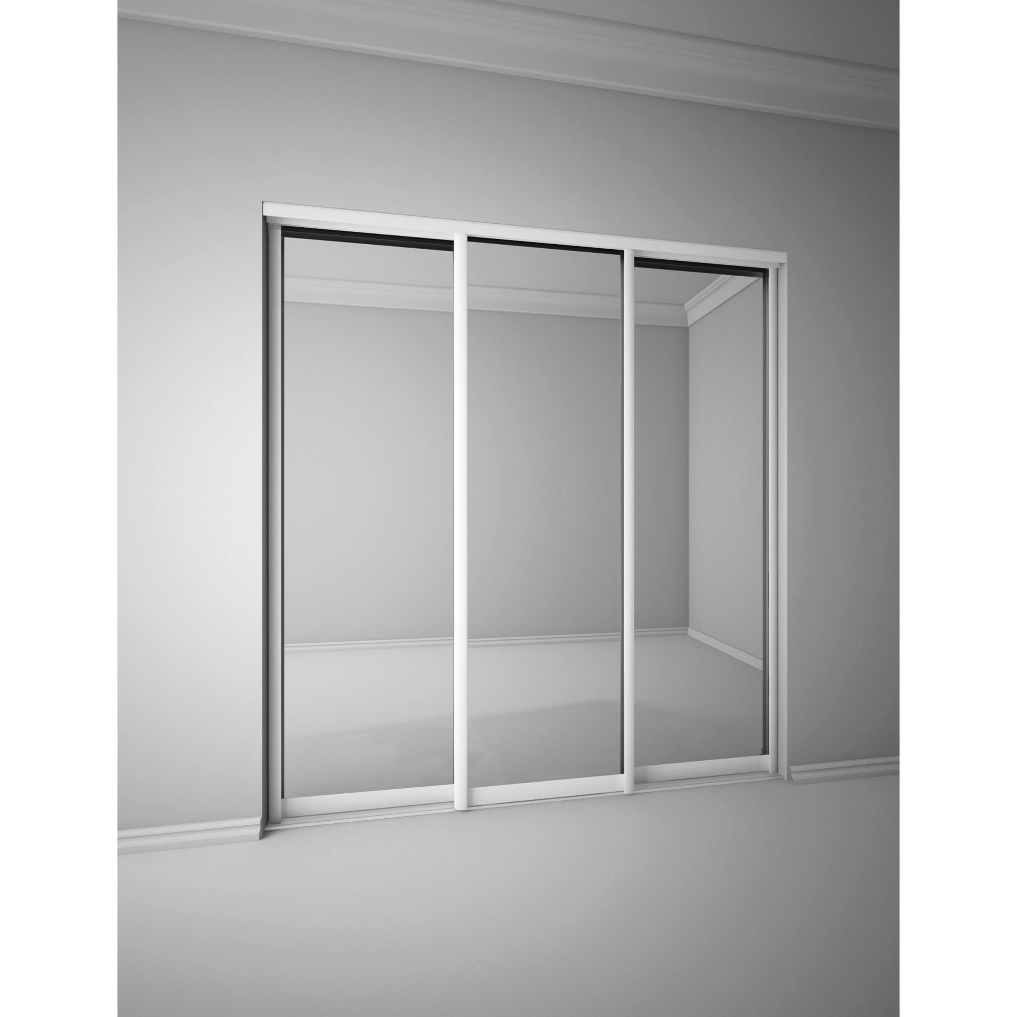 SPACEO Дверь-купе зеркальная с алюминиевым профилем 2555×704 мм 82362543 STLM-0025489 - Вид №4