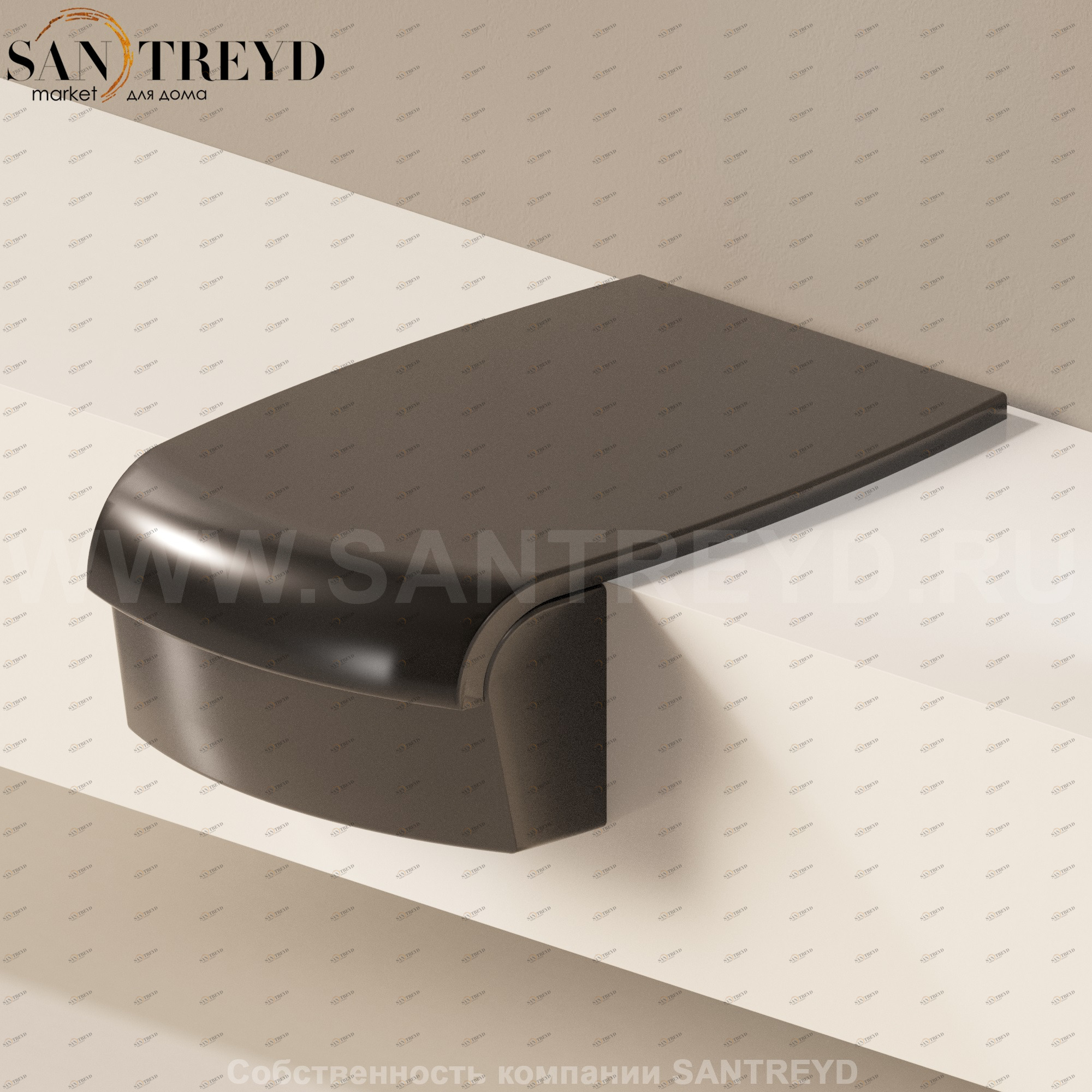 UNAWC9017 Подвесной унитаз настенный Черный Ceramica Flaminia Una Италия