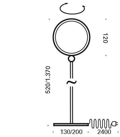 Top Light Регулируемый металлический торшер Puk mike sun-id-1403951 - Вид №2