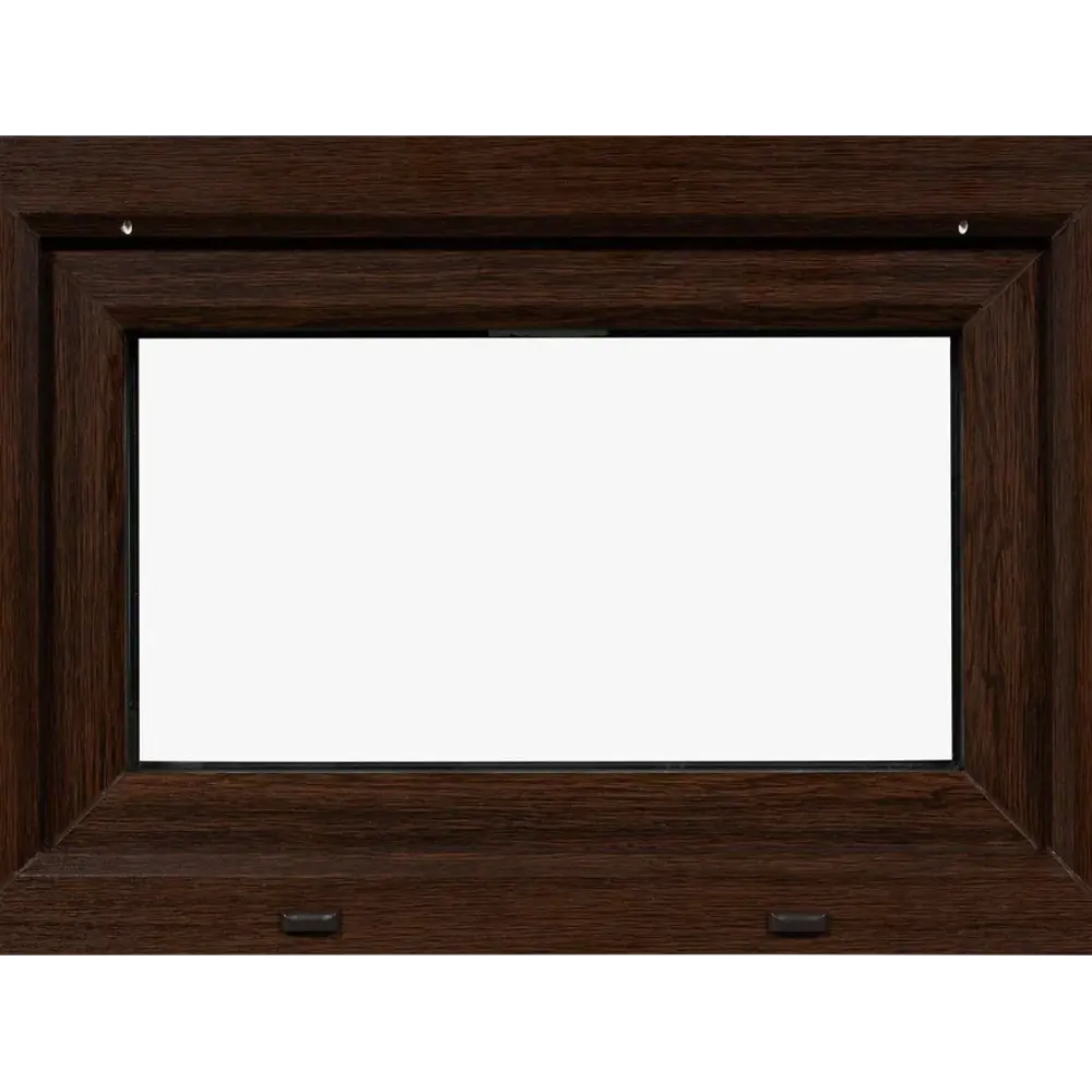 Окно пластиковое ПВХ Deceuninck одностворчатое 470x700 мм (ВхШ) фрамуга однокамерный стеклопакет белый/Темный дуб STLM-2170003 - Вид №1