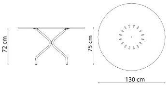 Vermobil Круглый садовый стол из металла Mimmo Sp316 - Вид №2