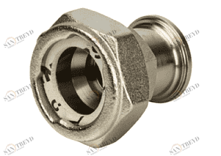 Разъемное соединение STOUT с плоским уплотнением и обратным клапаном 3/4" никелированное SDG0019020020