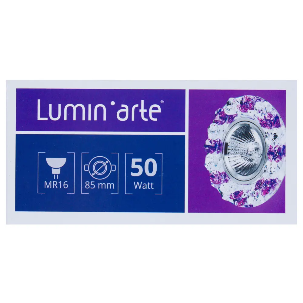 Спот встраиваемый Viola, GU5.3, 35 Вт, цвет хром/белый/сиреневый LUMIN ARTE STLM-2002850 - Вид №2