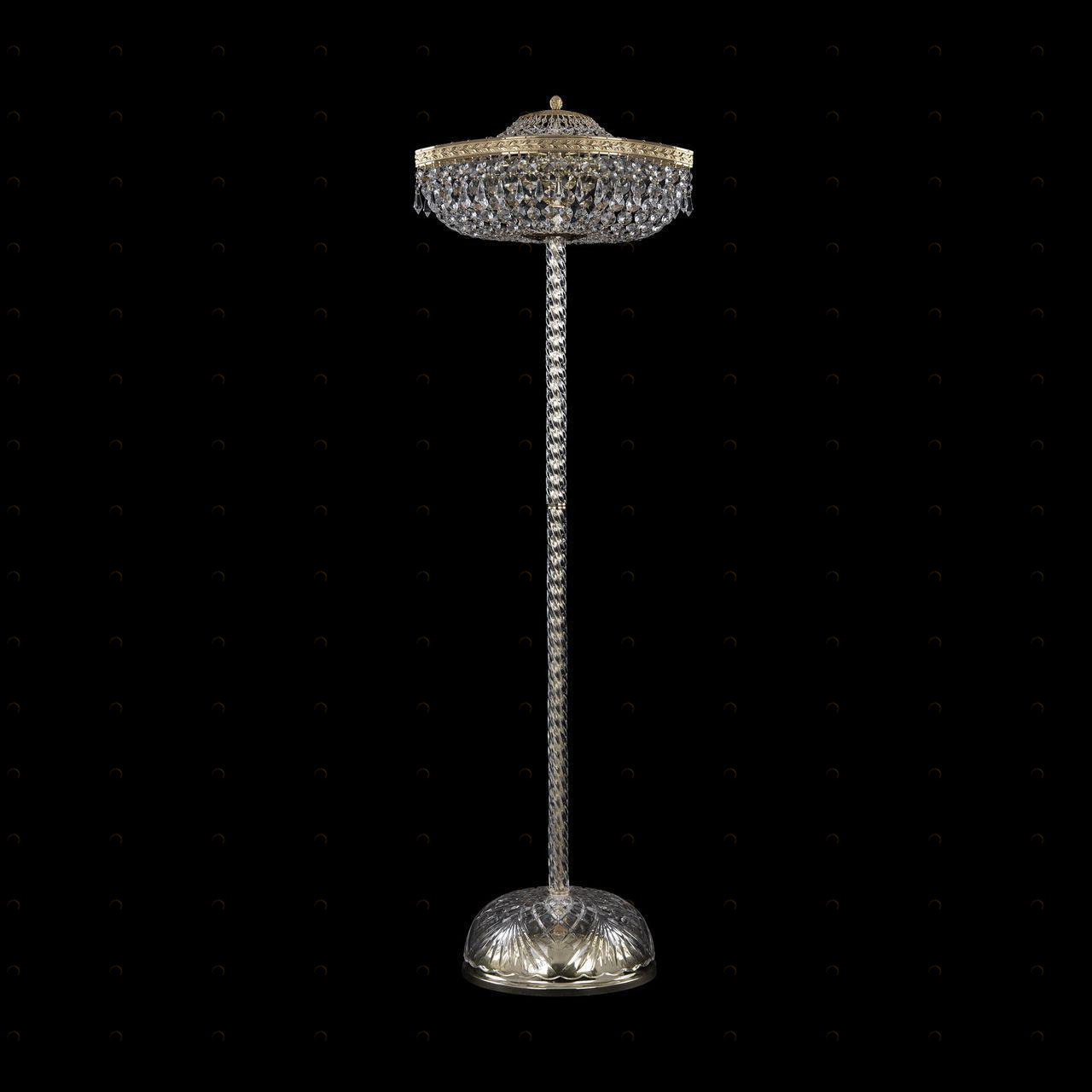 Торшер хрустальный на 4 лампы 135х45 см золотой Bohemia Ivele 19013T4/45IV-138 G BOHEMIA IVELE ЭЛИТНЫЕ 00-3889501 Золото;прозрачный 